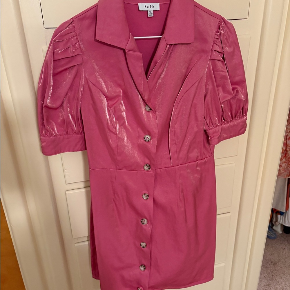 Fate Pink Button-Down Dress Shirt